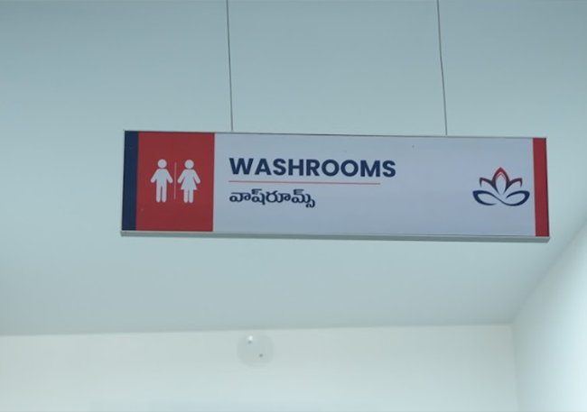 Washrooms Hanging Indicator Sign