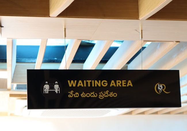 Waiting Area Suspended Ceiling Sign