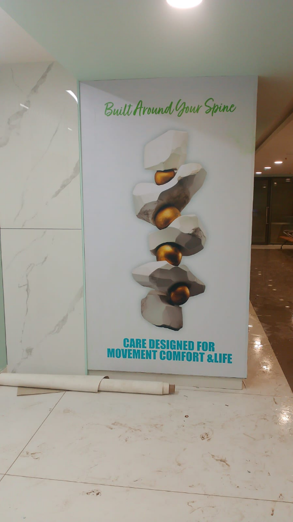 Spine Care Hospital Wall Branding Graphic